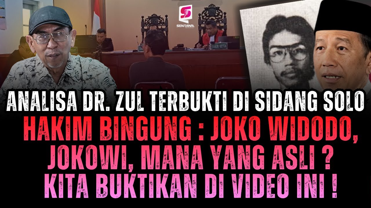 HAKIM SOLO : JOKO WIDODO DAN JOKOWI SIAPA SEBENARNYA? INI JAWABAN DR ZULKIFLI 