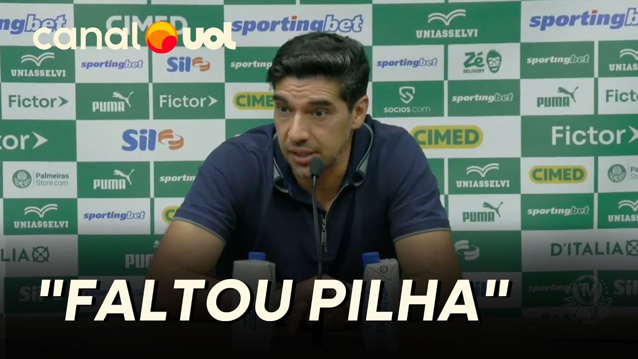 ABEL FERREIRA LAMENTA DERROTA DO PALMEIRAS PARA O SANTOS: 'FALTOU PILHA'