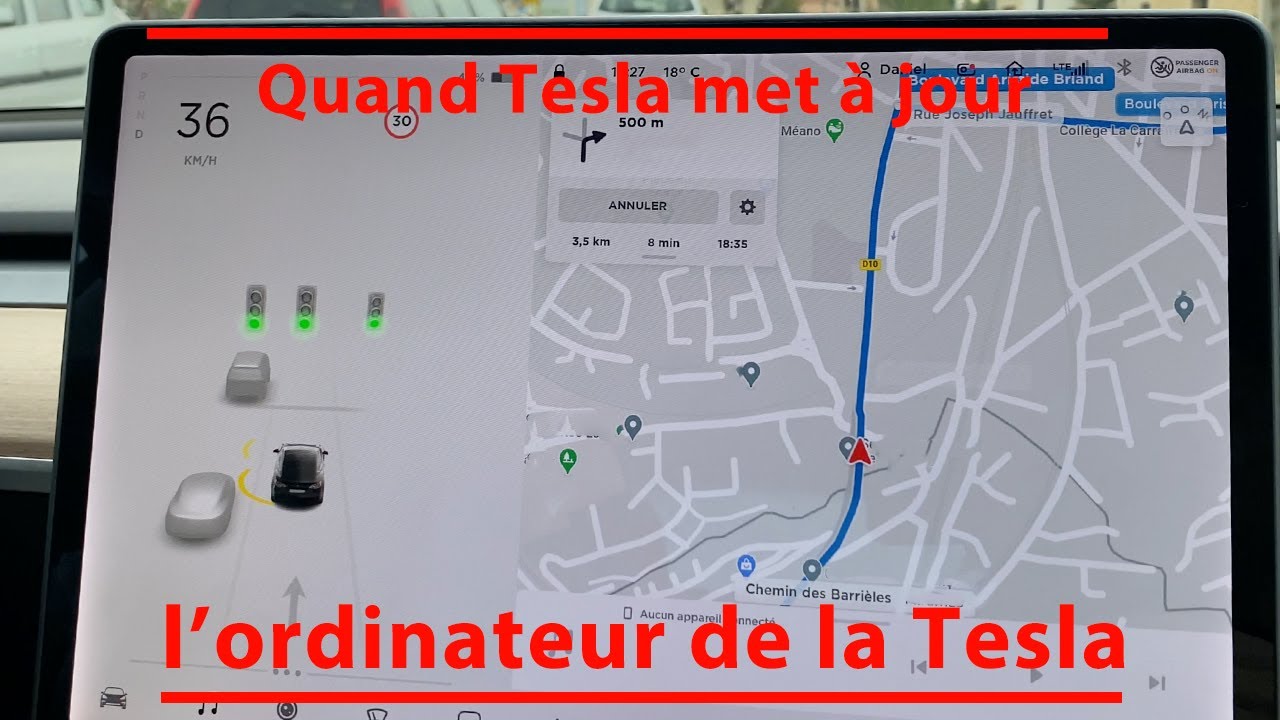 Quand Tesla met à jour l'ordinateur...