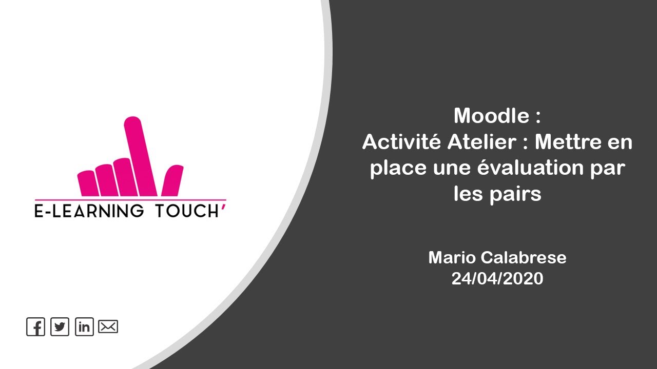 Webinar Moodle : Activité Atelier