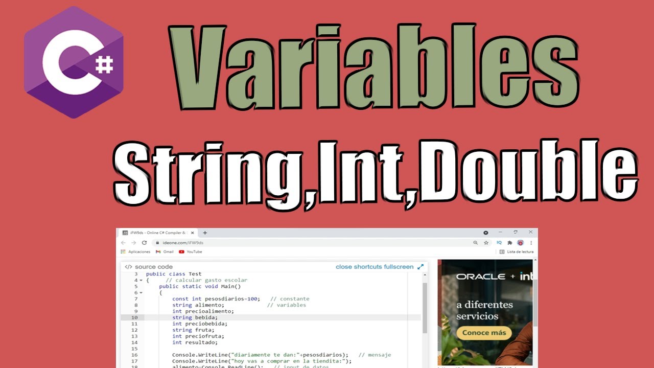 💻Aprende a Declarar Variables en C# | Gu&iacute;a para Principiantes 🚀