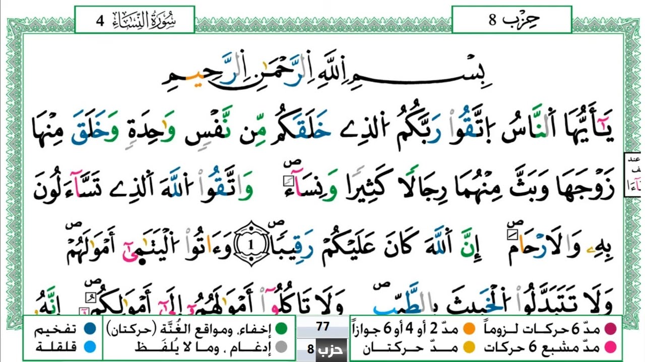 سورة النساء sura al nesaa كاملة  ياسين الجزائري برواية ورش عن نافع من طريق الازرق