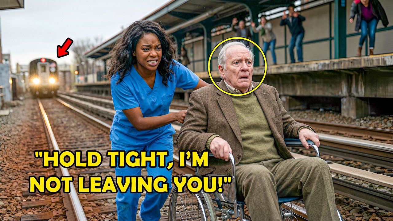 She Jumped Onto the Tracks to Save an Old Man—Never Knowing His True Identity