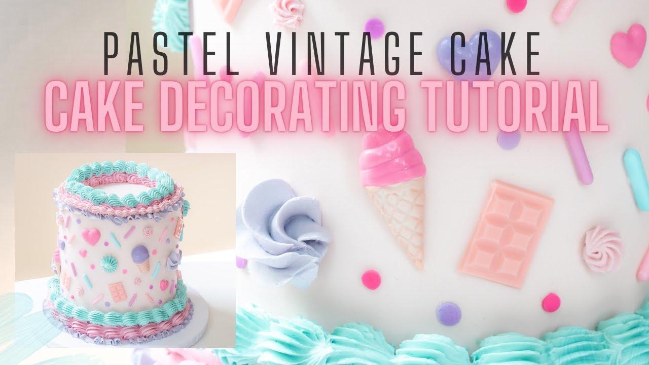 Pastel Vintage Cake Tutorial 🩷 | Full Cake Decorating Process 💫 #cakedecoratingtutorials #cake