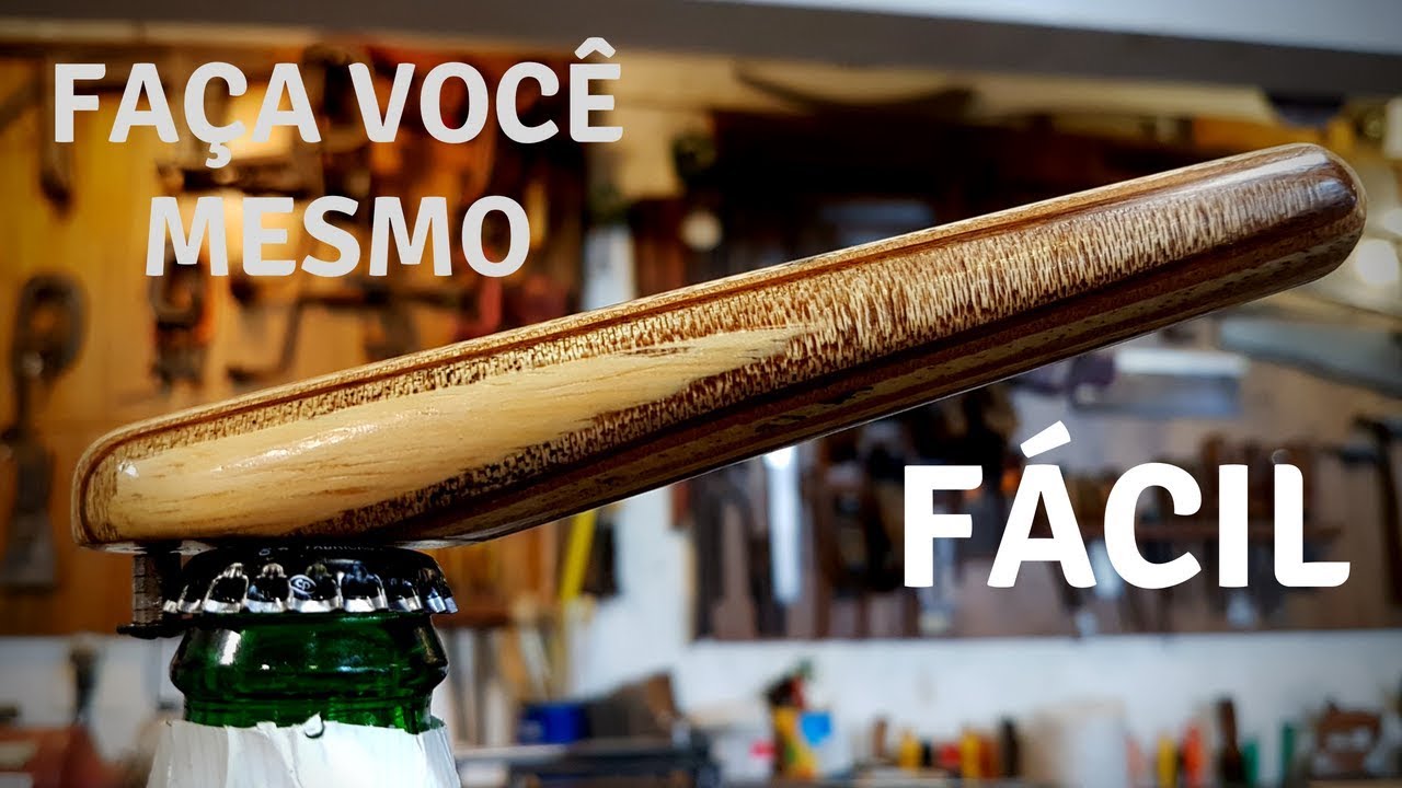 como fazer abridor de garrafa de madeira