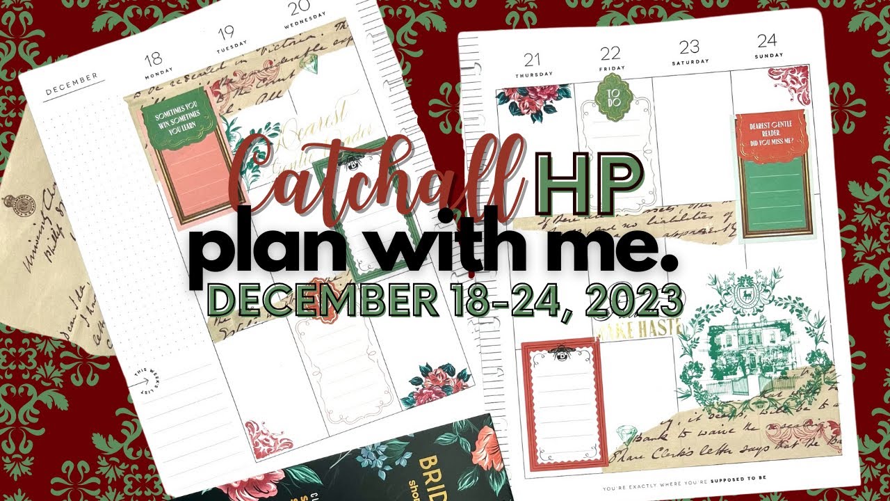 *A Bridgerton holiday* catchall plan with me | Dec. 18-24, 2023 | Happy Planner