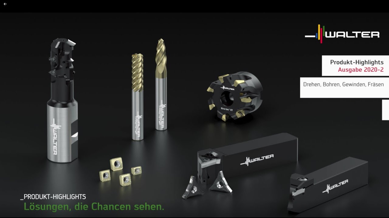 Präzisionswerkzeuge Produkt Innovationen 2020-2 Drehen, Bohren, Gewinden, Fräsen - Walter Tools