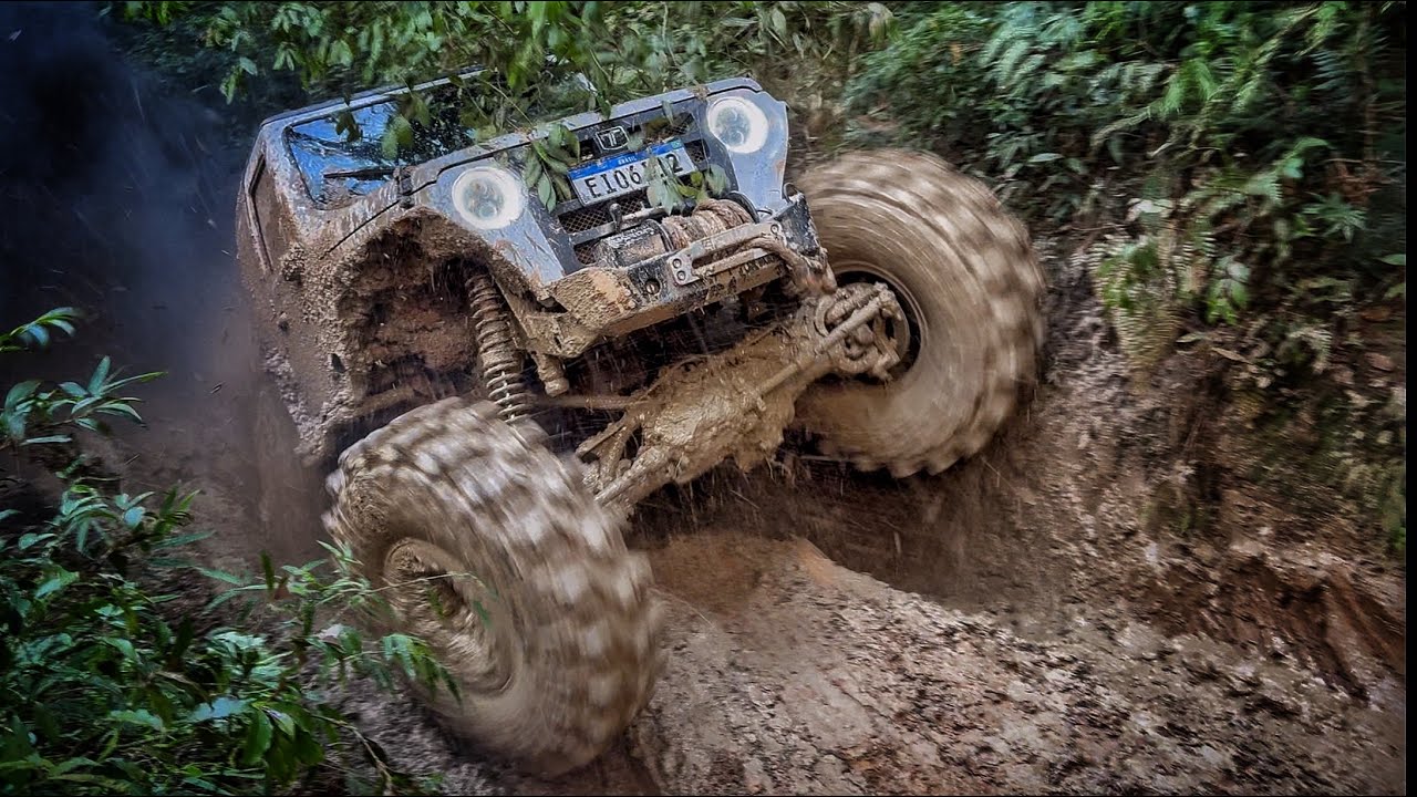 TRILHA DE JEEP PESADA Rio do Poncho SC TROLLER, F-75, TOYOTA, JPX, WILLYS
