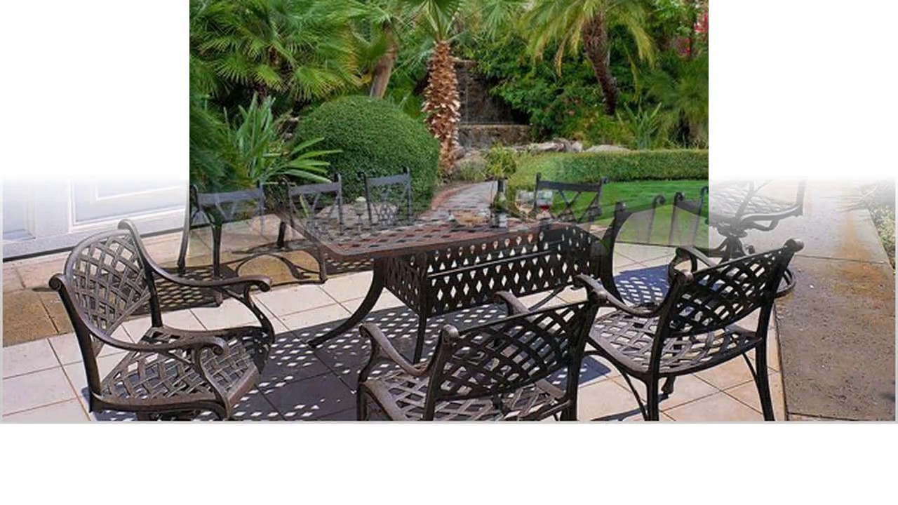 Diseño de muebles de patio de hierro