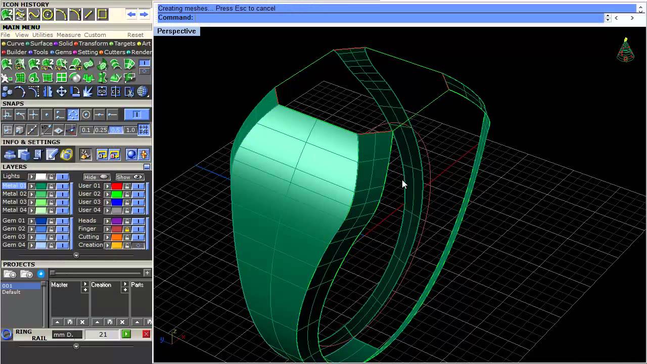 Matrix 3D - Making simple signet ring body