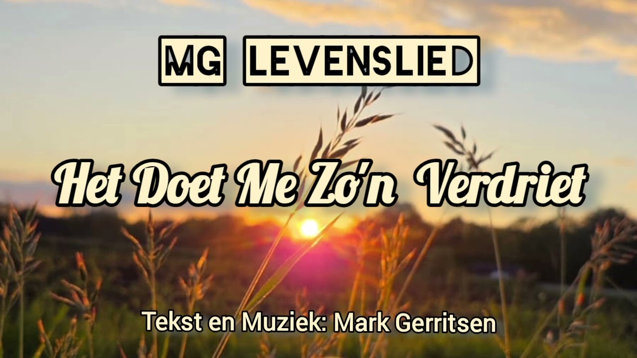 Het Doet Me Zo'n Verdriet - [ MG Levenslied ]