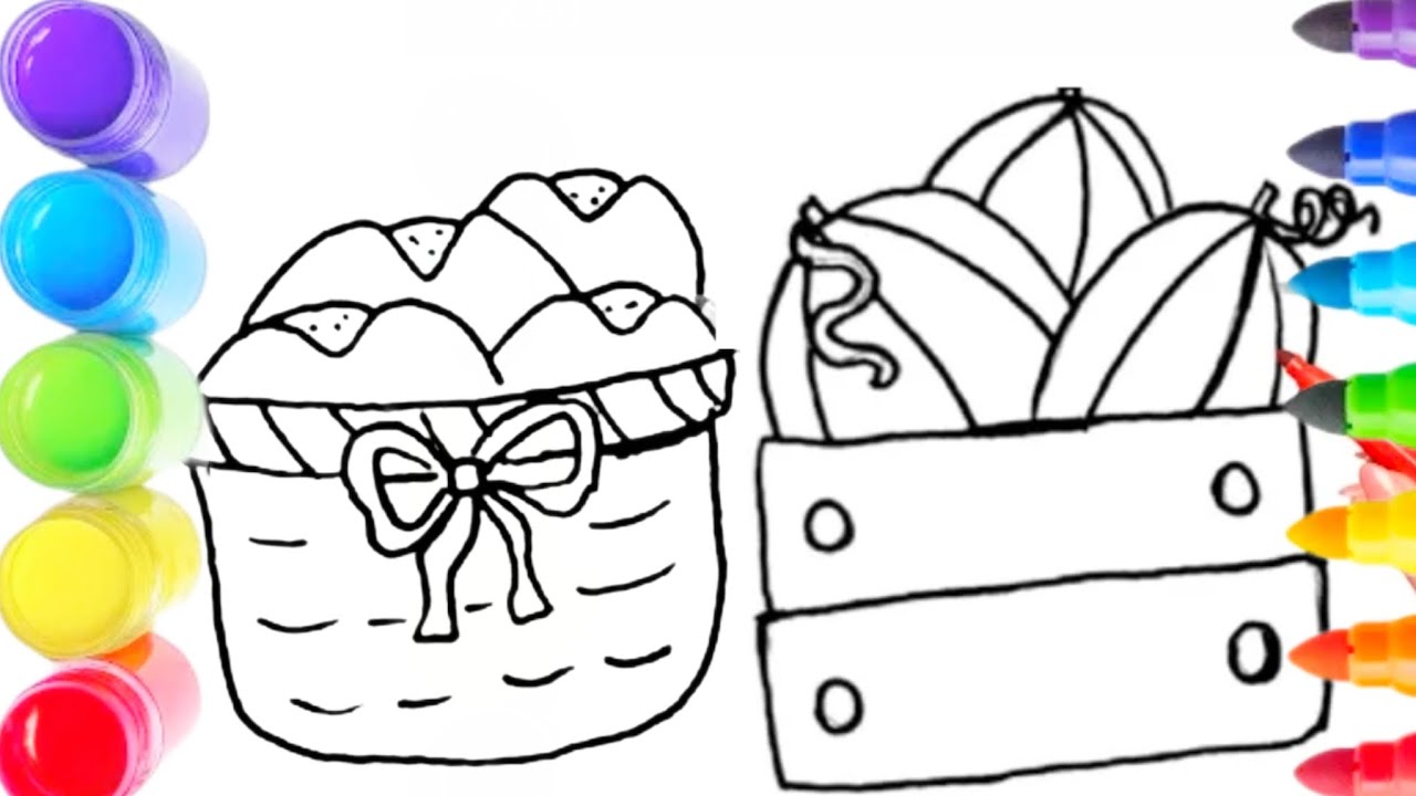 Как нарисовать милые тыквы. Рисование, раскрашивание и живопись для детей и малышей. Детское иску...