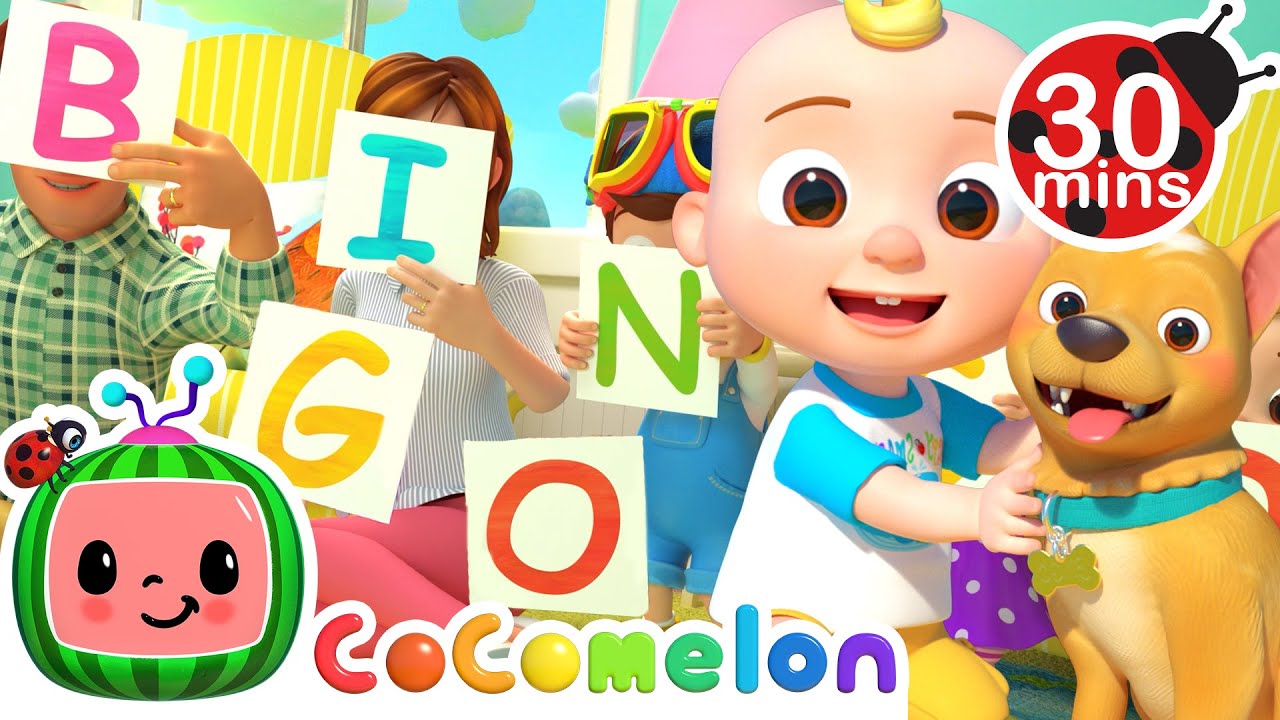 BINGO 30 MIN LOOP |  Animal Songs For Kids | 