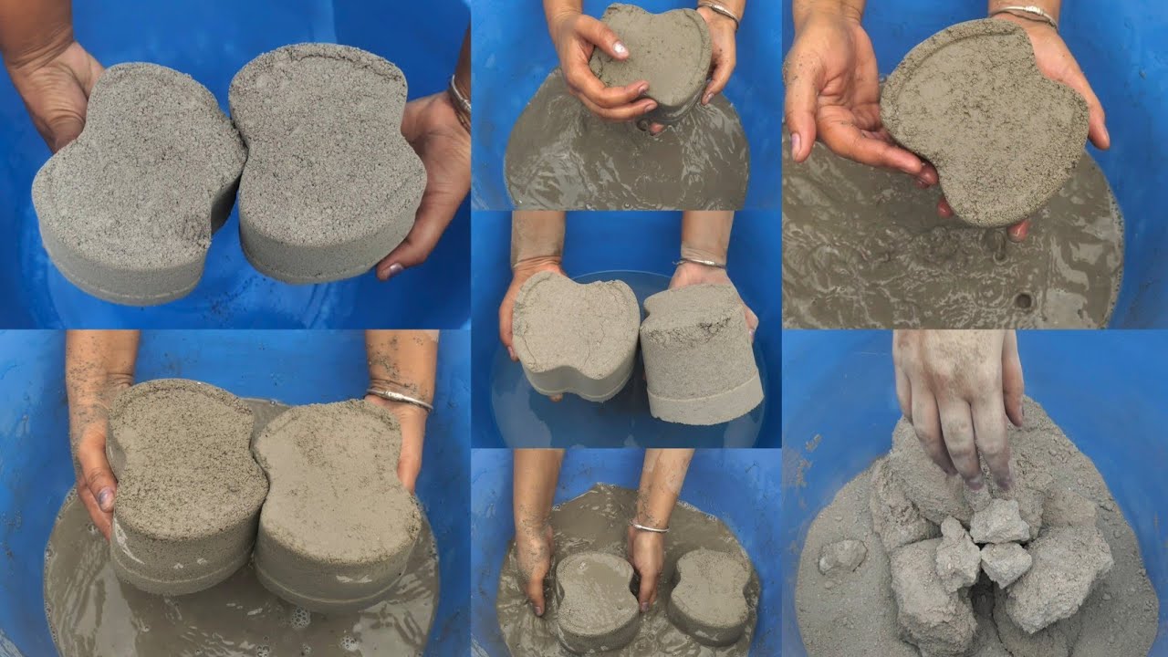 New Texture// gritty pure cement dusty 🌪️ dry and water 💦 crumbling