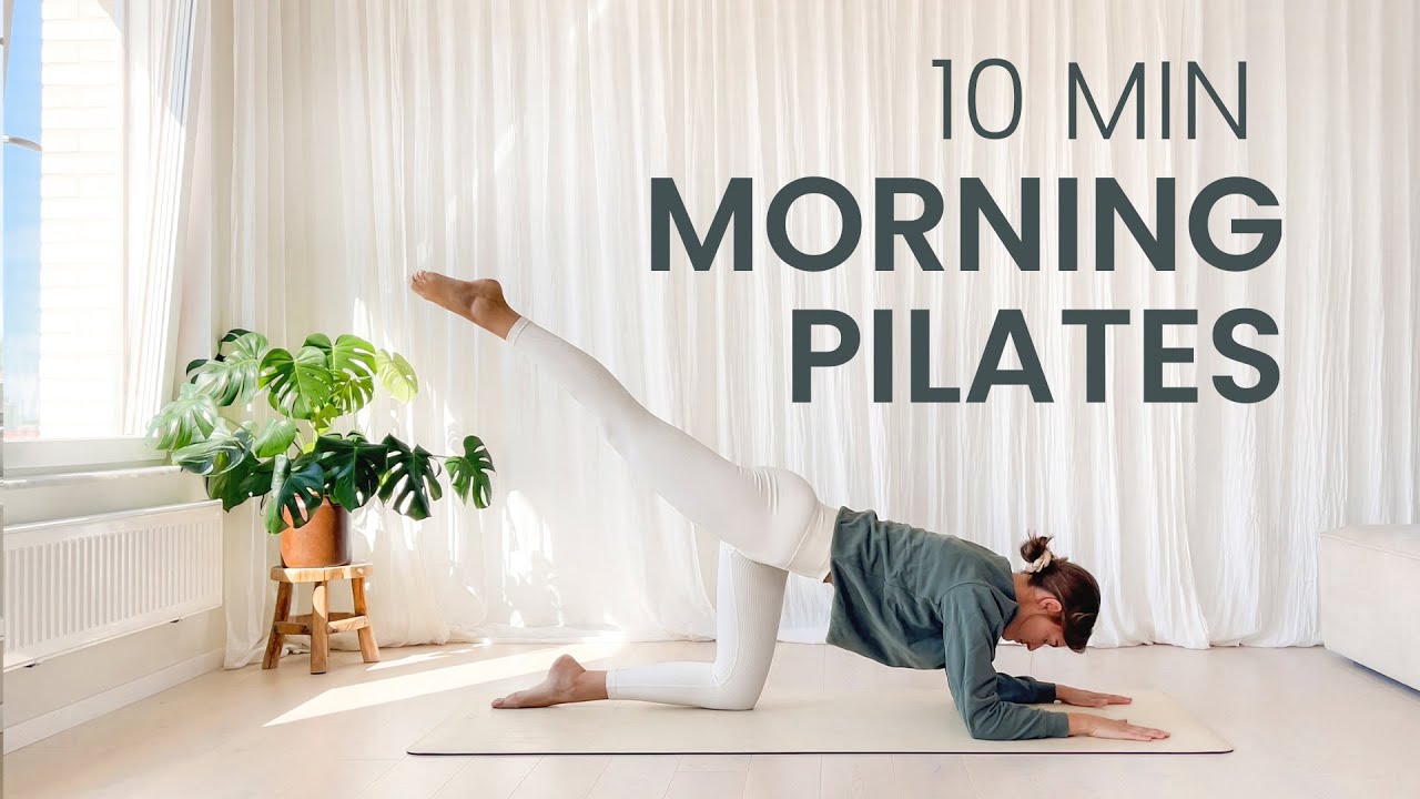 10 MIN MORNING PILATES WORKOUT (feel good flow, full body, no equipment, beginner)