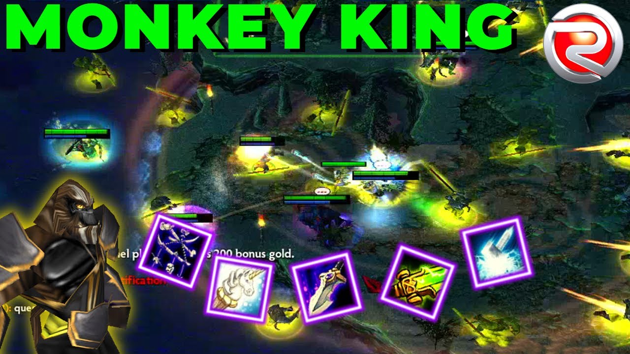 MONKEY KING DOTA 1 INTENTO BUILD DE MAGIA + ROBO DE AEGIS | REPLAY RGC