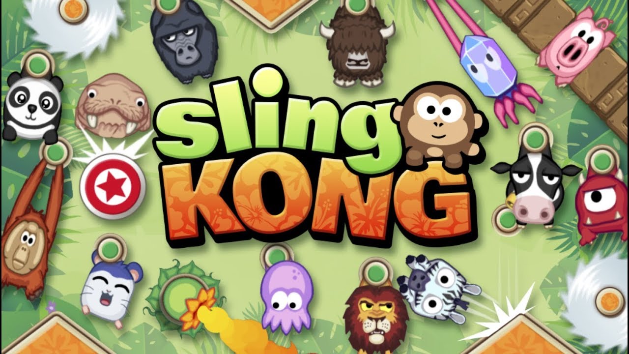Sling Kong Android Gameplay for kids СЛИНГ КОНГ ИГРА ЭМИЛИЯ ИГРАЕТ В ИГРУ ОБЕЗЬЯНКА