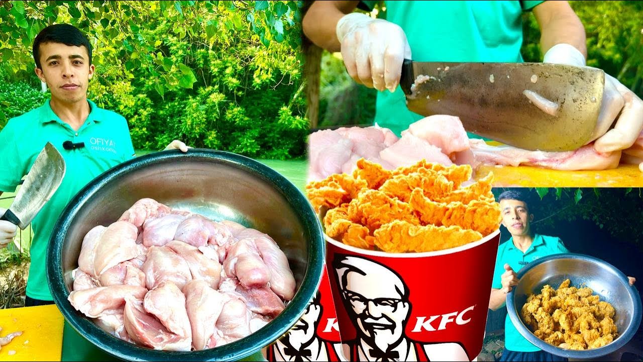 ПРИГОТОВЛЕНИЕ KFC. 30 КГ KFC НА ПРИРОДЕ. ОСОБЕННЫМ СПОСОБОМ #ASMR