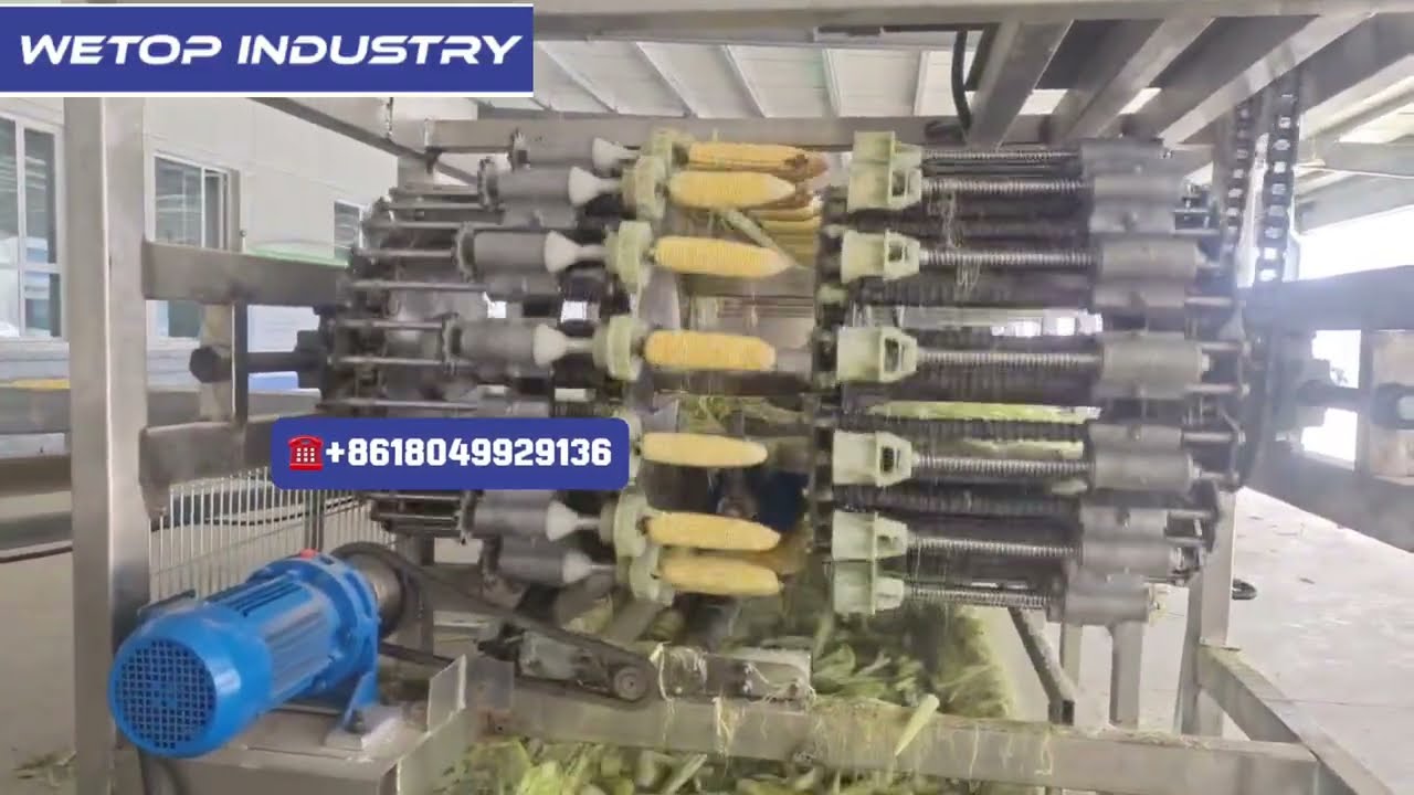 04 fully automatic corn cob husking machine for industrial use