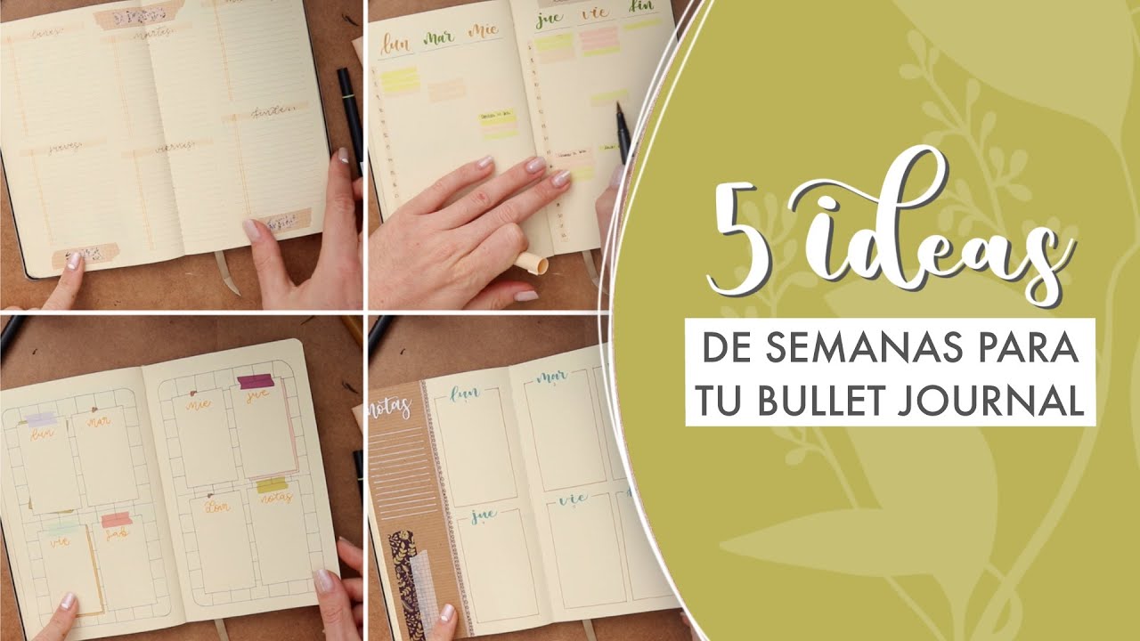 5 IDEAS de SEMANAS RÁPIDAS y FÁCILES para tu BULLET JOURNAL ✨