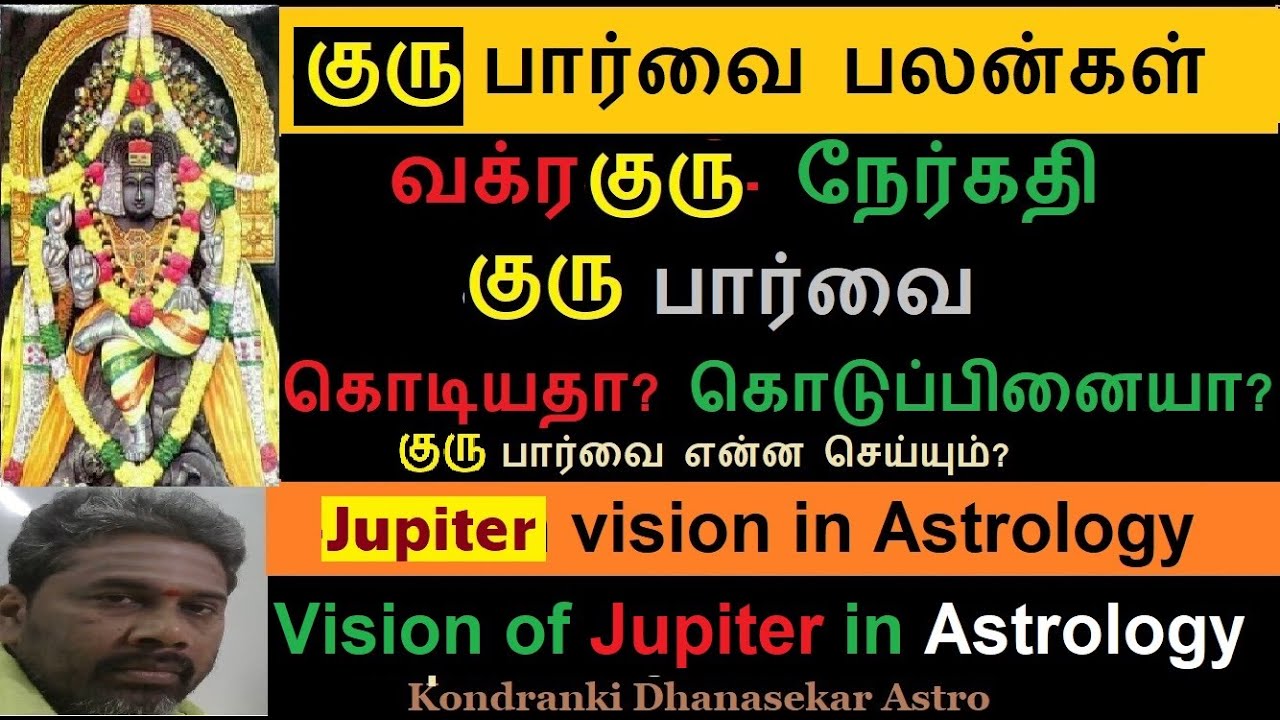 குரு பார்வை பலன்கள் | குரு வக்ரம்  -நேர்கதி குரு பார்வை பலன்கள்| Guru Parvai Tamil | Jupiter vision