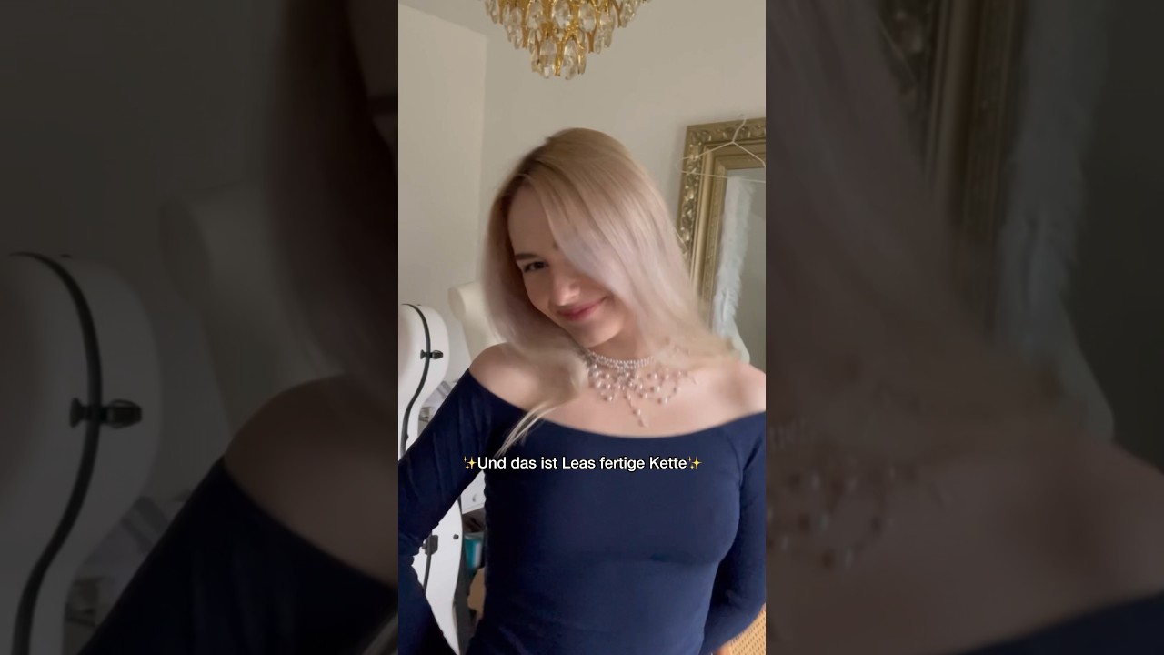 Die Maus bekommt eine Perlenkette zu Weihnachten🤍✨🧚🏻 #diy#schmuck#baroque#jewelrydiy#pearls