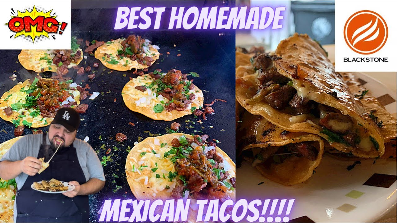 Mexican tacos on blackstone griddle - how to make carne asada tacos