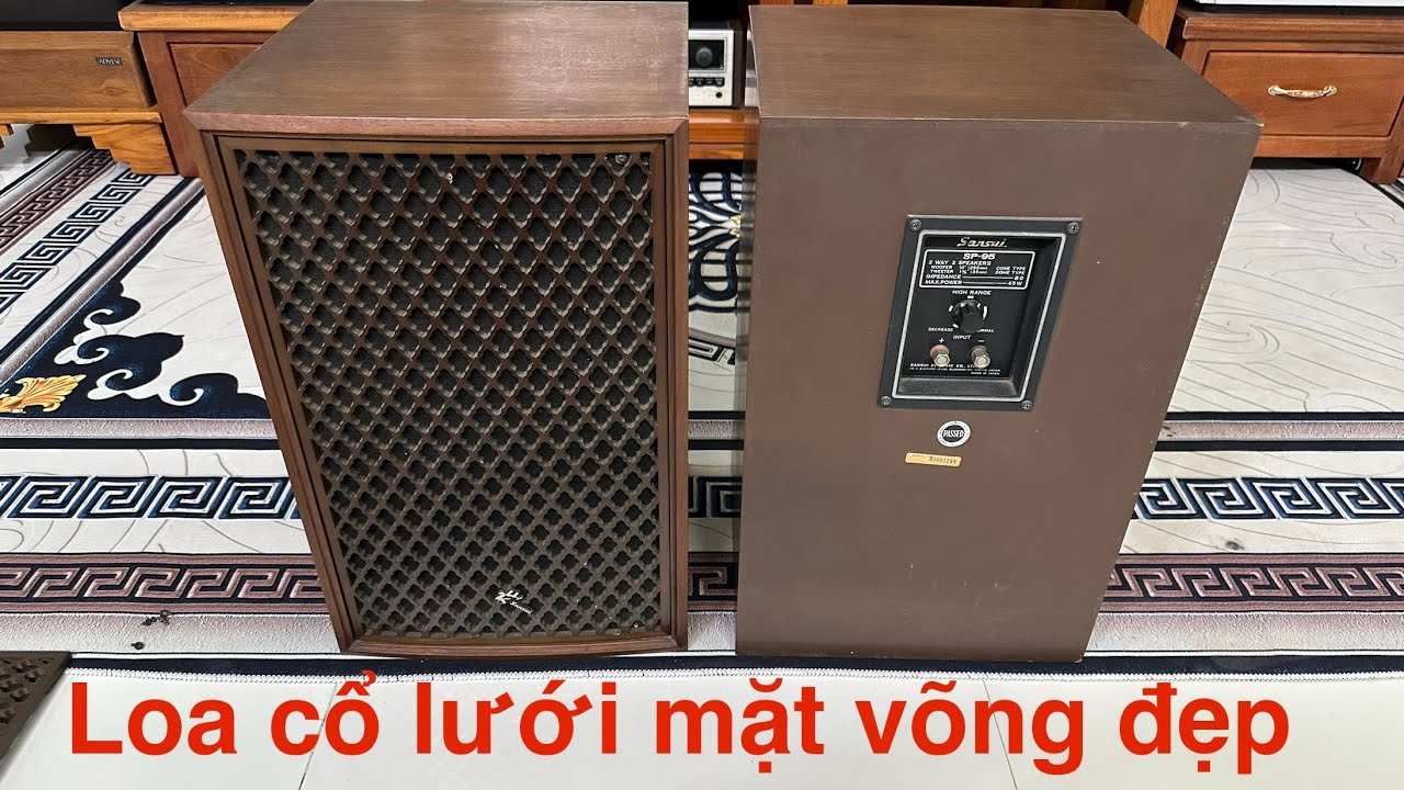 Loa sansui SP-95 Dòng cổ hiếm, cấu hình đẹp, lưới mặt võng rất đẹp, trưng bày sưu tầm đẳng cấp