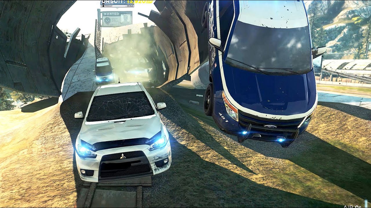 Need For Speed: Most Wanted Mitsubishi Evolution X Tuned Out vs Police Chase PC Ultra Settings