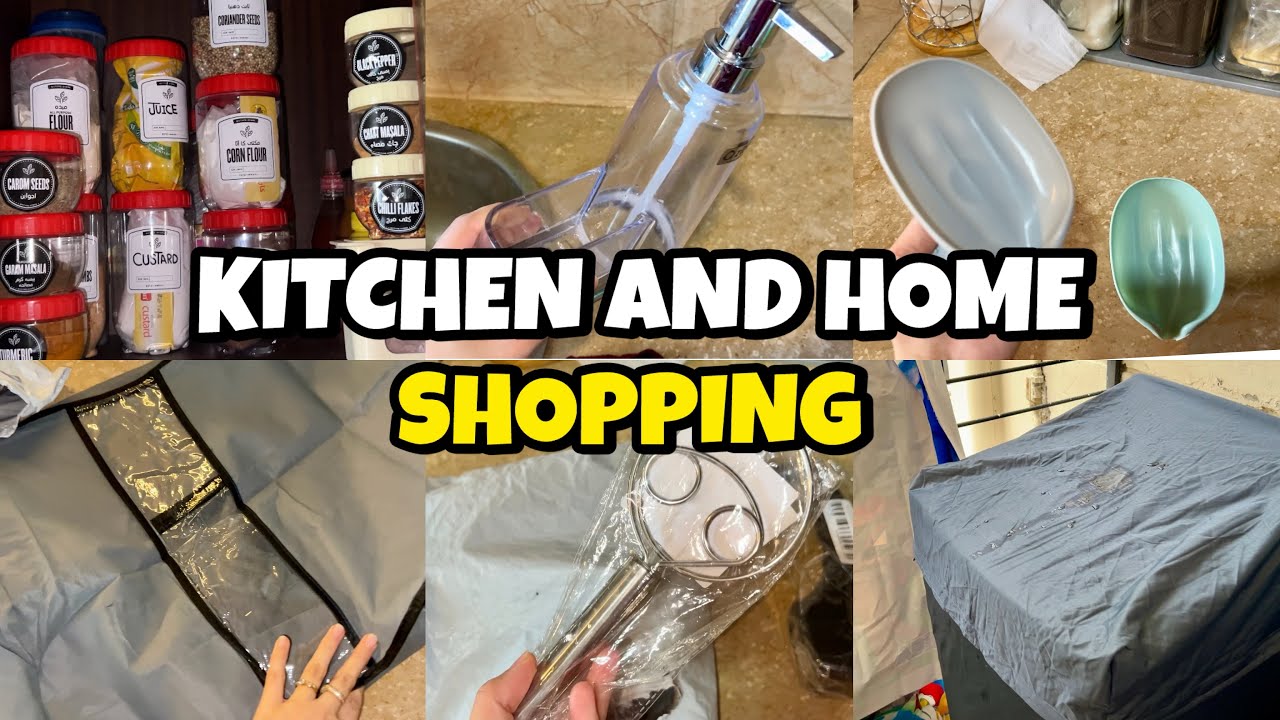 KITCHEN AND HOME SHOPPING 🛍️ FROM DARAZ | Kitchen Organizing 🧽| First Time Shami Kabab Banaye 😃