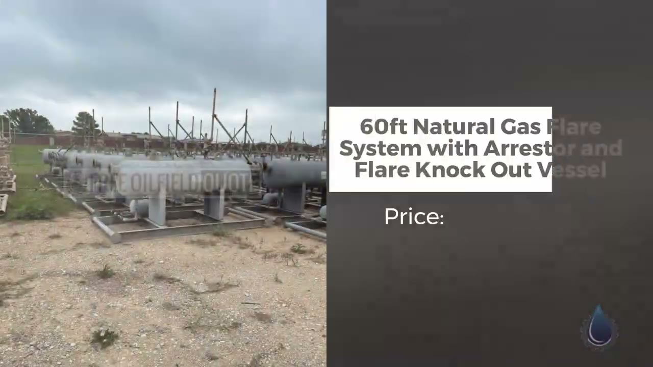 60ft Natural Gas Flare System with Arrestor and Flare Knock Out Vessel | Nixon, TX