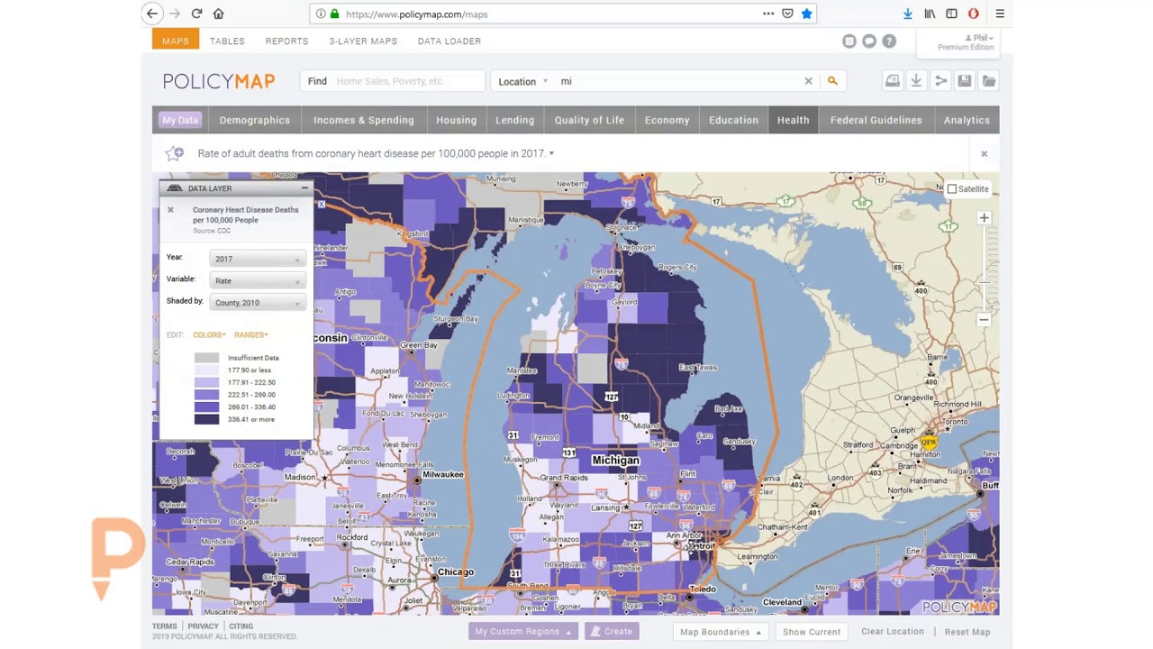 Mapping Health Risks and Developing Strategic Responses With PolicyMap