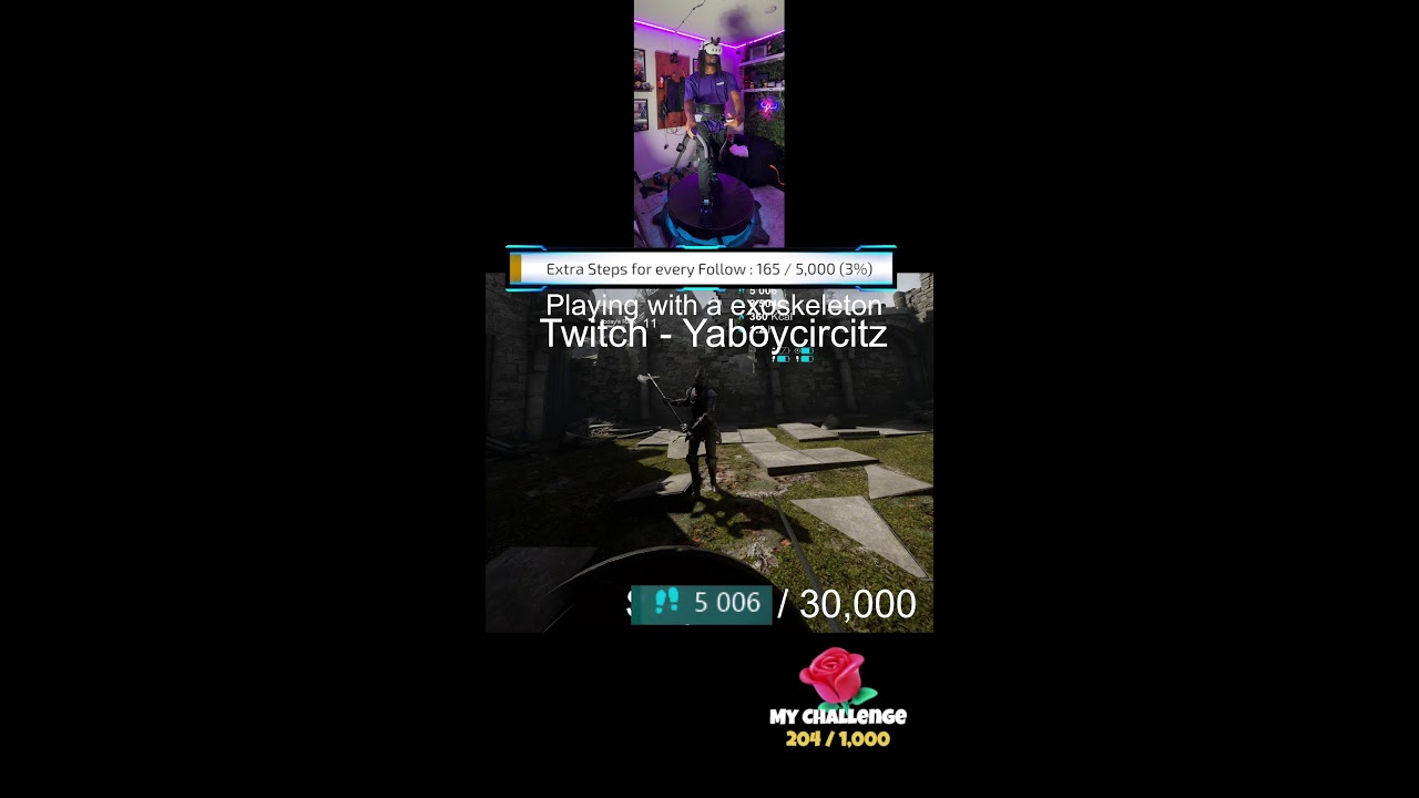 Day 2 30 day stream 300,000 step goal! Using a exoskeleton