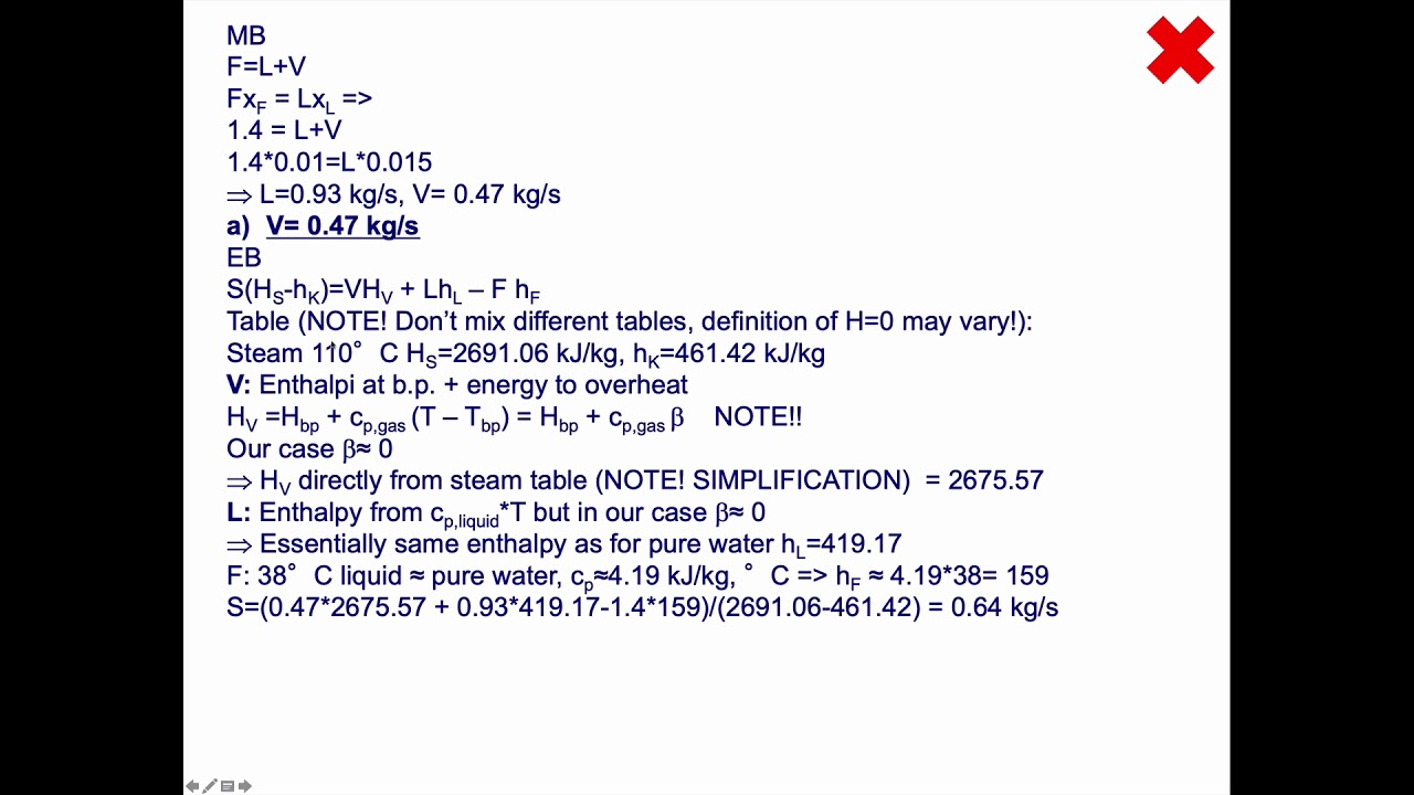 Evaporation: Example single unit, no BPE (DRAFT video)
