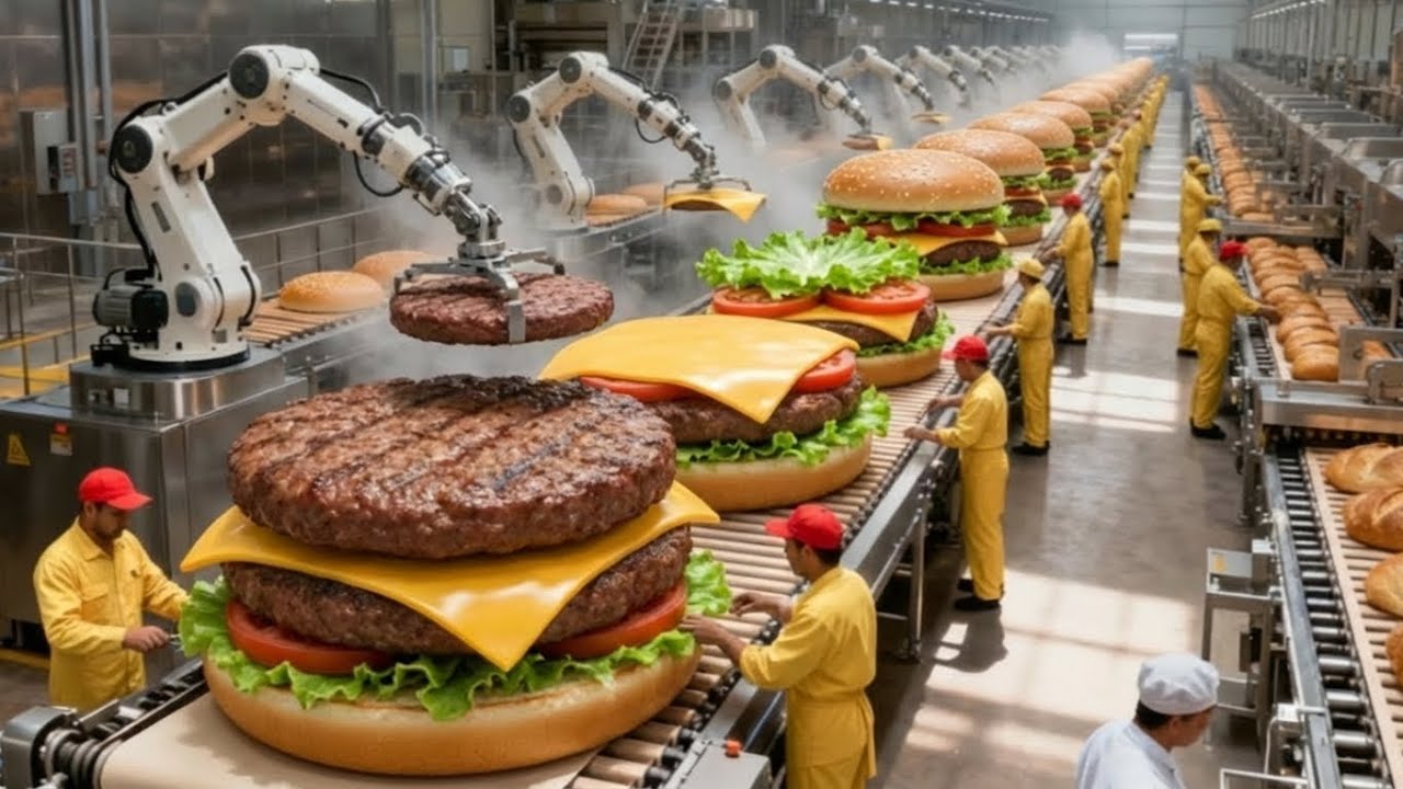 Inside a Modern Burger King Factory — Powering a $700 Billion Global Burger & Fast Food Market