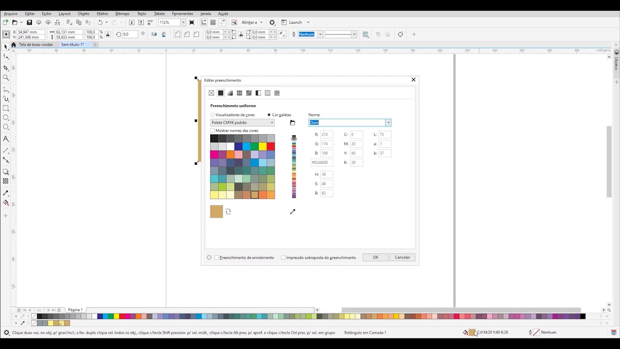 Como saber número Pantone no Corel DRAW de forma rápida. Converter RGB ou CMYK para Pantone no Corel