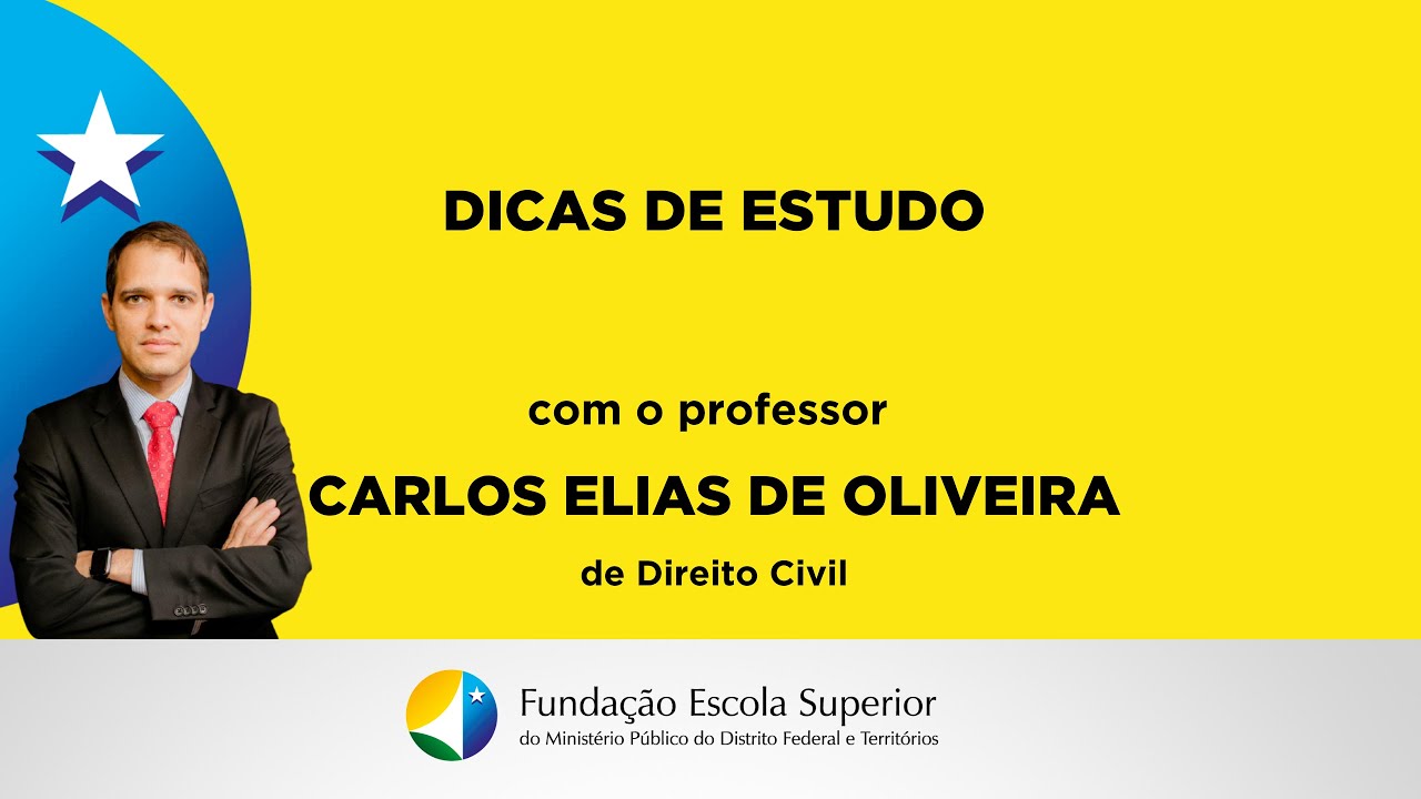 Dicas estudo com o professor Carlos Elias de Oliveira
