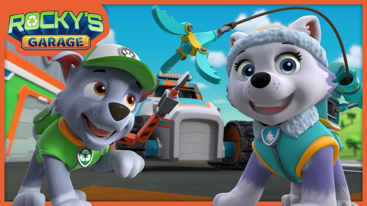 Everest's Grappling Hook & More! - Rocky's Garage - PAW Patrol Compilation - Cartoons for Kids