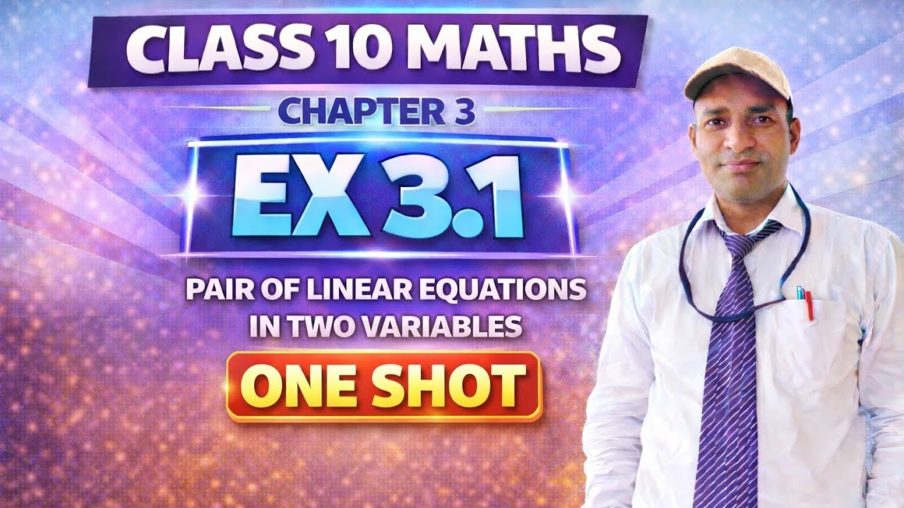 Class 10 Maths Ex 3.1 | Chapter 3 Pair of linear equations in two variables |Board Exam | CBSE| 