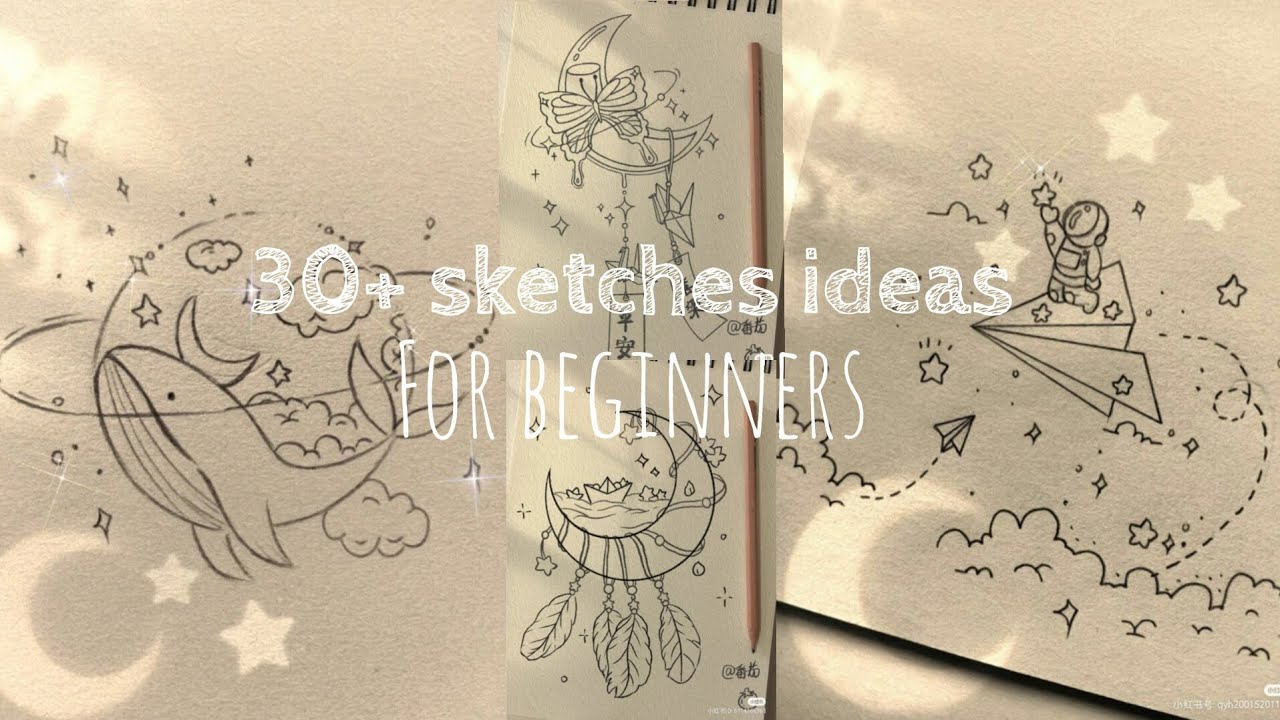 30+ sketches ideas 🌸 | Aesthetic drawing 