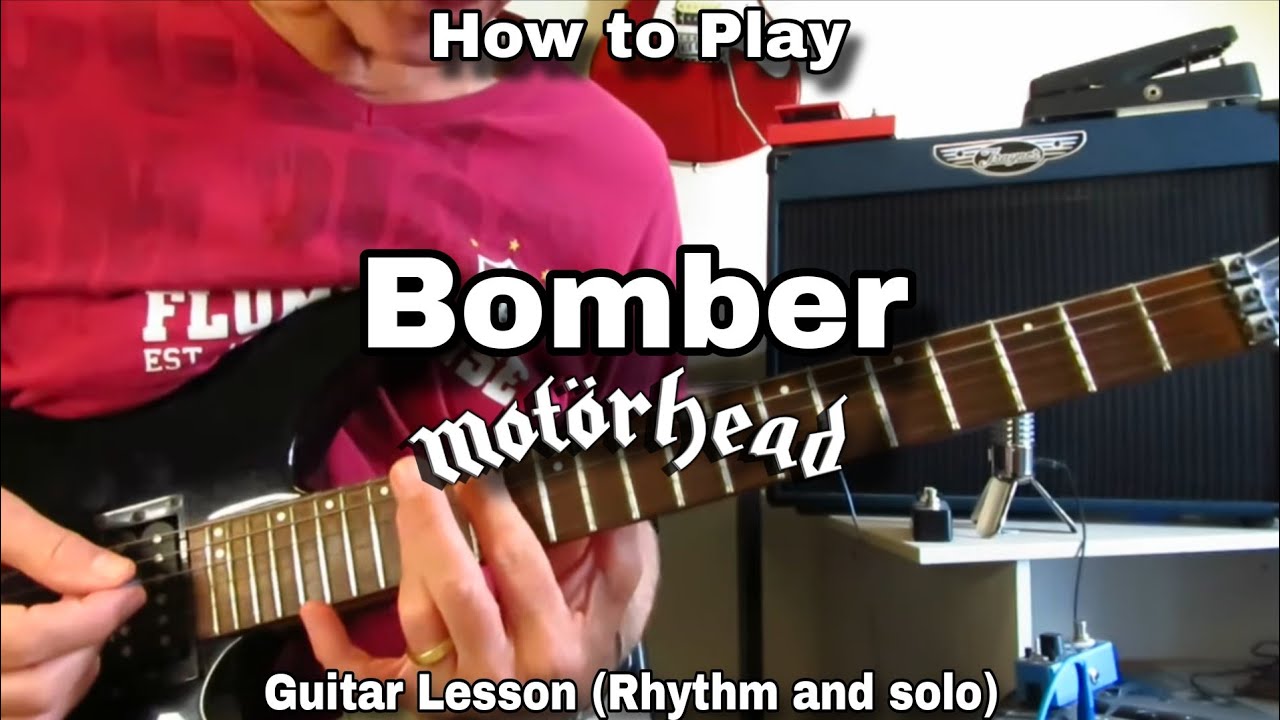 How to Play BOMBER - Motorhead. Guitar Lesson / walkthrough with solo.