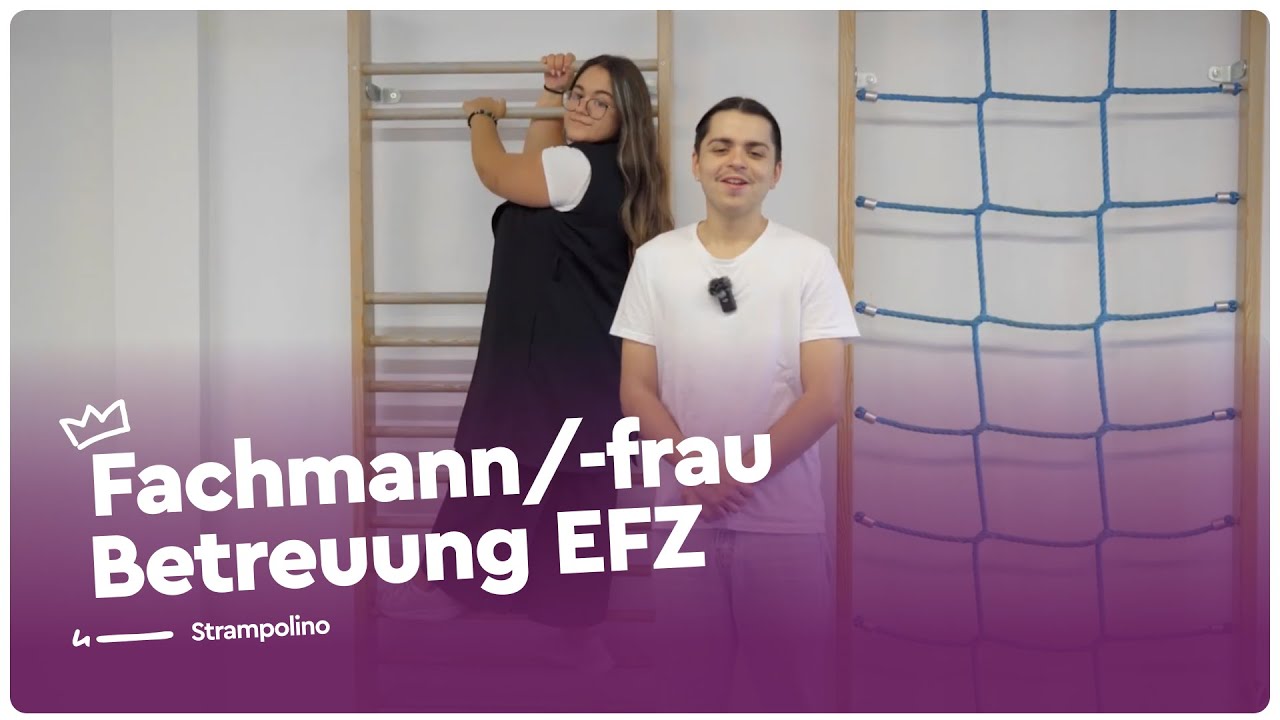 Mit Kindern arbeiten als Fachmann/-frau Betreuung EFZ - Strampolino | Lehrstellenvideo | Yousty