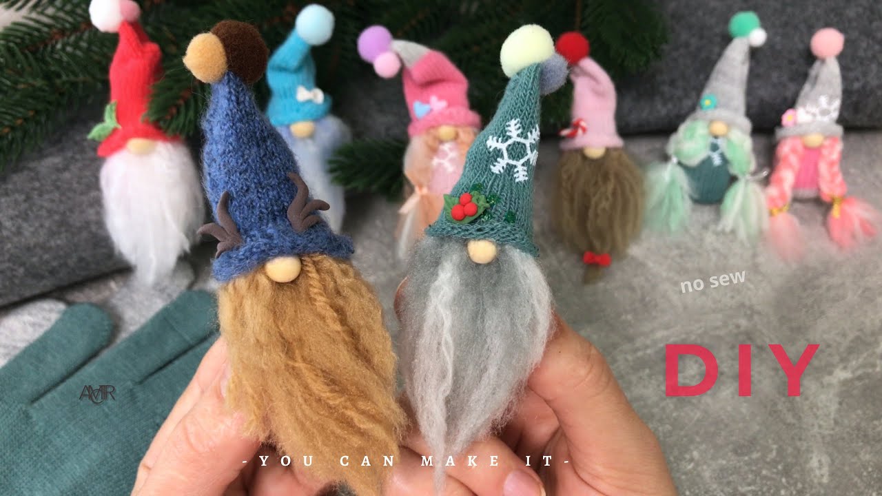Tiny Gnomes Tutorial | no sew | Easy #diy Gnome Ornaments ✨🎅🏼 Christmas Craft 🎄