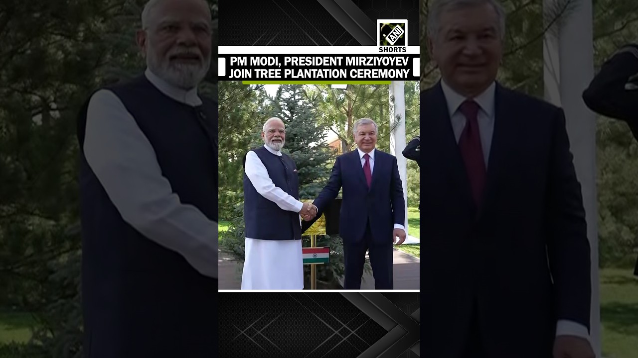 PM Modi, Uzbekistan President Shavkat Mirziyoyev Participate in Tree Plantation Ceremony