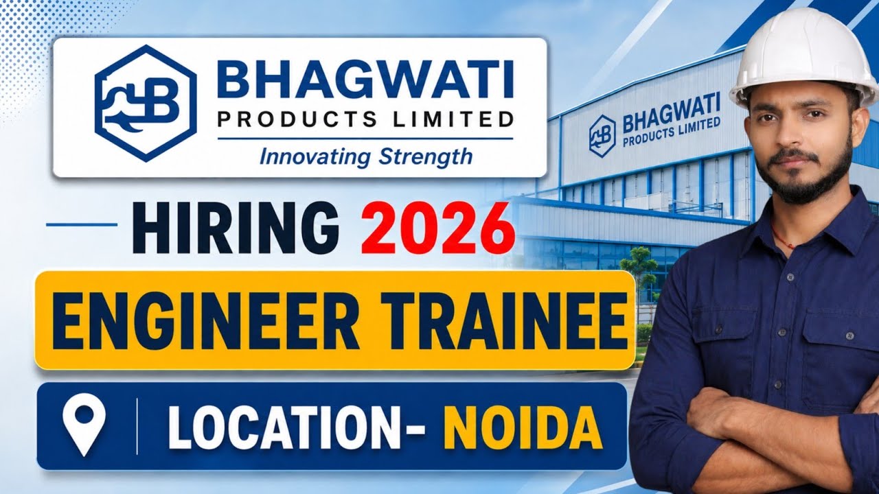 Bhagwati Products Limited Recruitment 2026 | ITI, Diploma, B.E./B.Tech, M.Tech & MBA Freshers Jobs