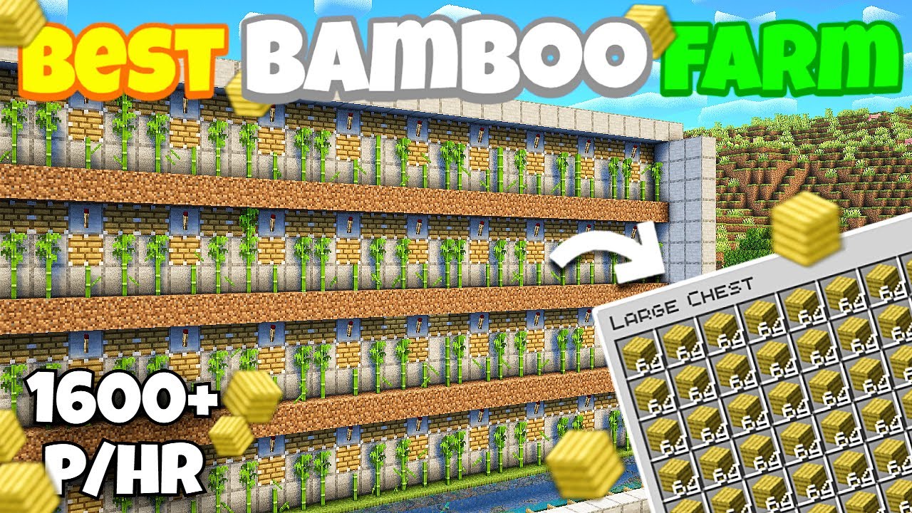 Fastest BAMBOO WOOD Farm In 1.21+ Minecraft - 1600+ P/HR