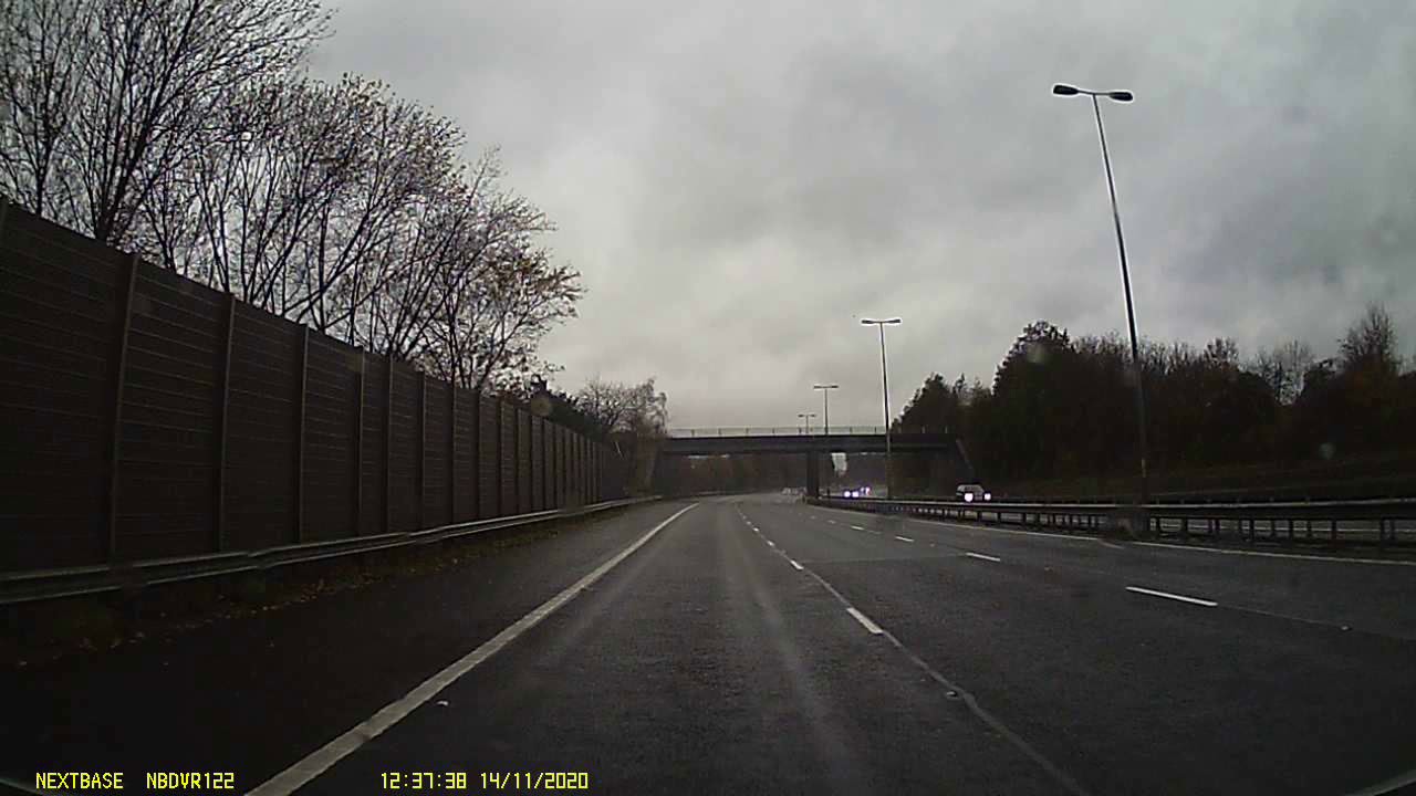 Moped on the M40 motorway 14//11/2020