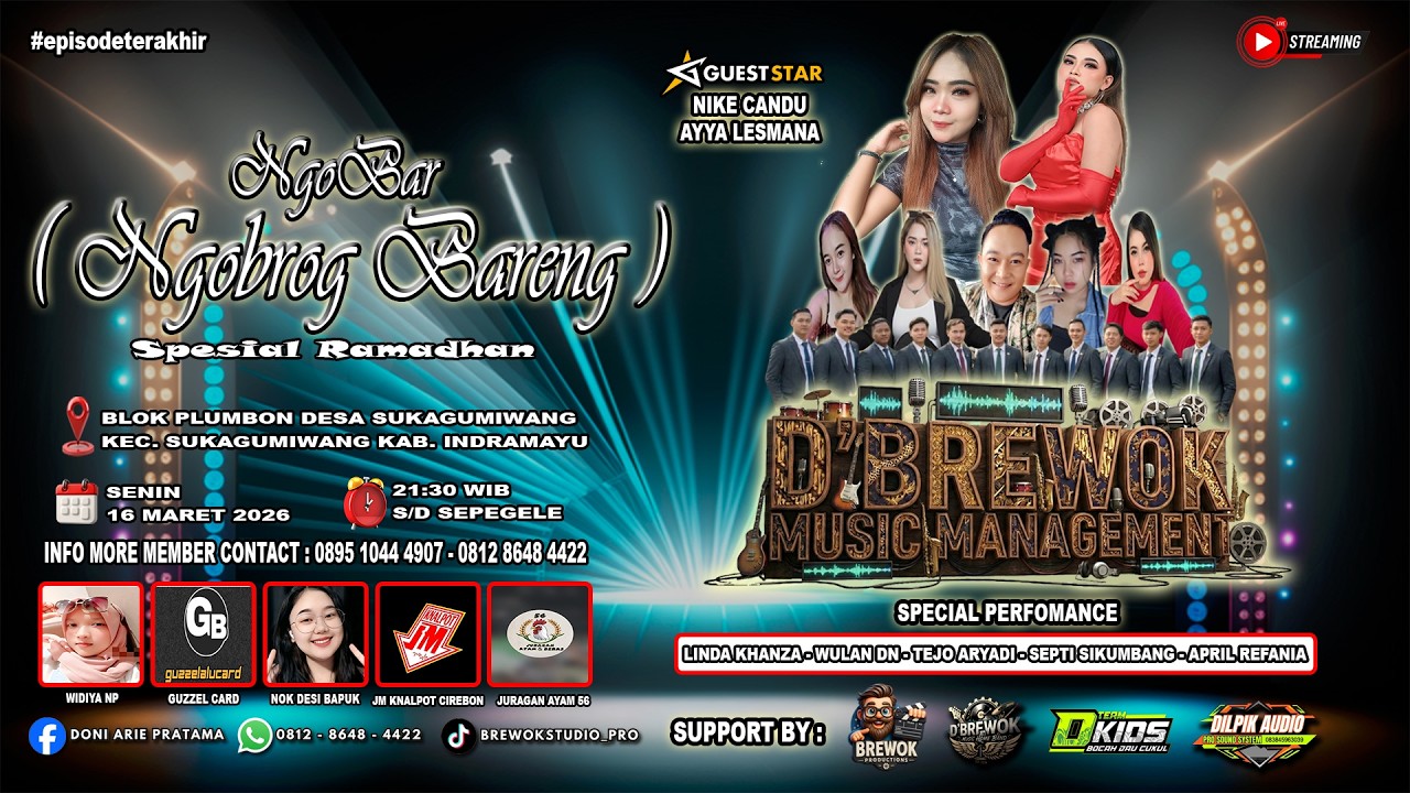 🔴 LIVE NGOBROG BARENG D'BREWOK MUSIC MANAGEMENT | SUKAGUMIWANG - INDRAMAYU 08 FEBRUARI 2026 #part4