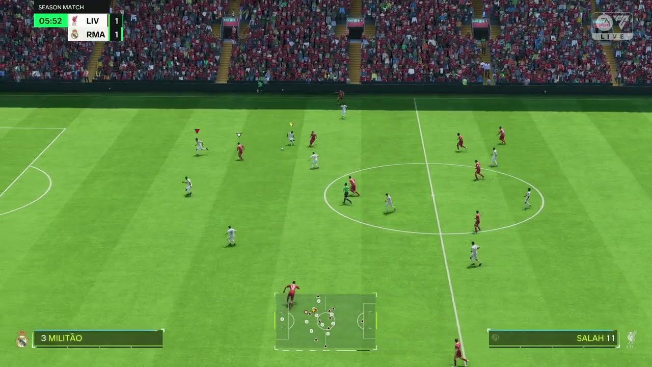 FC 25 • Online Team up Multiplayer • LIV VS RMA (3-3 ) High intensity Match but result is Draw 