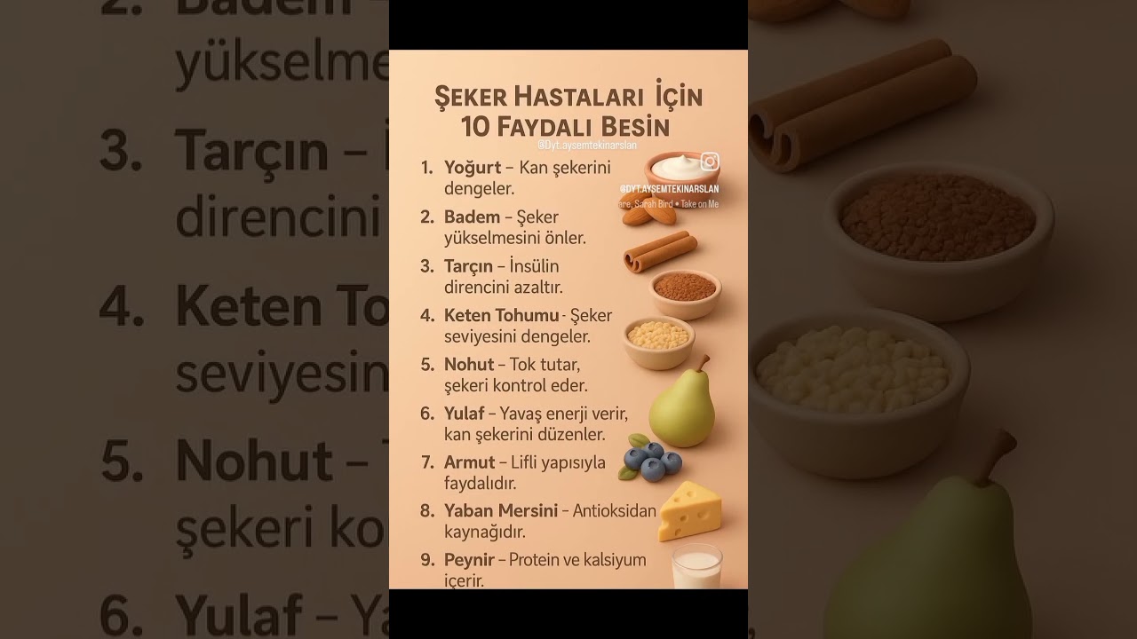 📌 ŞEKER HASTALARI İÇİN 10 SÜPER BESİN! Kan Şekerini Doğal Yolla Dengele